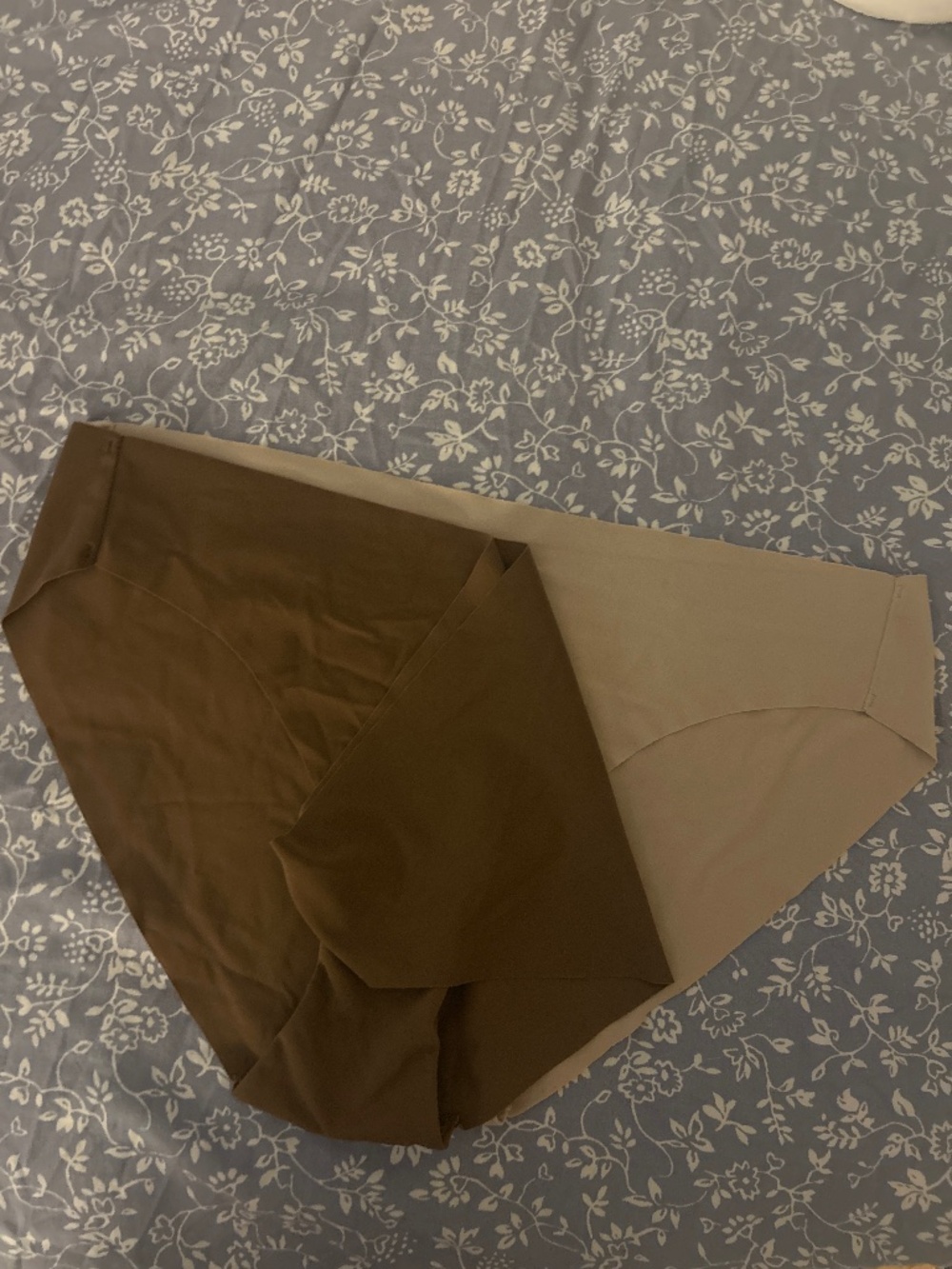 Set of Two nylon Underwear in Neutral Tones (tan and brown)